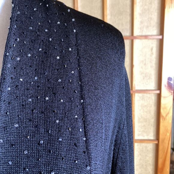 Jones New York Sweater Jacket Black Long Sleeves Open Front Jacket Sweat… - Picture 5 of 12